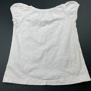 Girls Mothercare, pink stretchy t-shirt / top, FUC, size 00,  