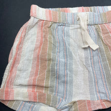 Load image into Gallery viewer, unisex Anko, lightweight cotton shorts, elasticated, GUC, size 0,  