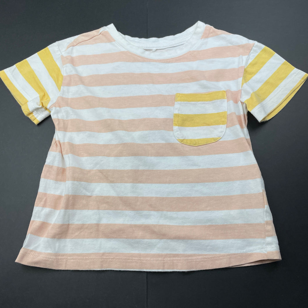Girls Anko, striped cotton t-shirt / top, FUC, size 7,  