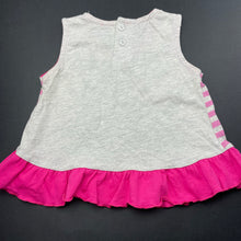 Load image into Gallery viewer, Girls Lovis, grey &amp; pink lightweight top, FUC, size 1-2,  