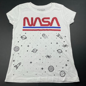 Girls NASA, lightweight t-shirt / top, light mark on neck, FUC, size 7-8,  