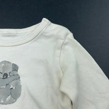 Load image into Gallery viewer, unisex cream, stretchy bodysuit / romper, koala, EUC, size 000,  