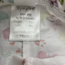 Load image into Gallery viewer, Girls Dymples, stretchy leggings / bottoms, elasticated, GUC, size 000,  