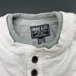 Boys Indie, cotton henley t-shirt / top, GUC, size 000,  