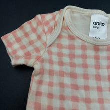 Load image into Gallery viewer, Girls Anko, checked cotton bodysuit / romper, GUC, size 000,  