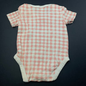 Girls Anko, checked cotton bodysuit / romper, GUC, size 000,  