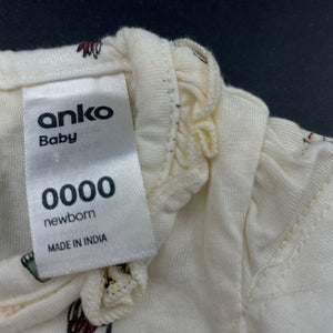 Girls Anko, soft cotton top, EUC, size 0000,  