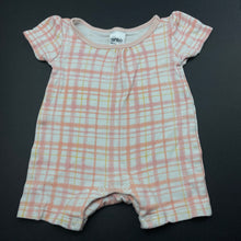 Load image into Gallery viewer, Girls Anko, checked cotton romper, GUC, size 0000,  