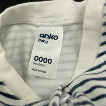 Load image into Gallery viewer, unisex Anko, cotton zip coverall / romper, wash fade, FUC, size 0000,  