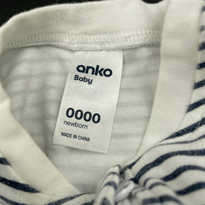 unisex Anko, cotton zip coverall / romper, wash fade, FUC, size 0000,  
