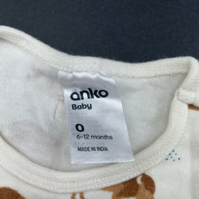 Load image into Gallery viewer, unisex Anko, soft cotton bodysuit / romper, EUC, size 0,  