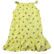 Load image into Gallery viewer, Girls Mango, yellow cotton summer dress, bees, EUC, size 3, L: 50cm