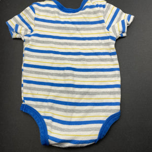 Boys Tiny Little Wonders, striped cotton bodysuit / romper, FUC, size 00,  