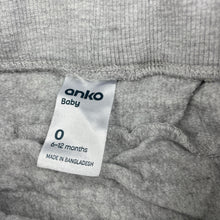 Load image into Gallery viewer, Boys Anko, grey marle casual pants / bottoms, elasticated, GUC, size 0,  