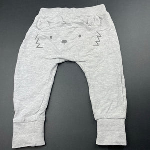 Boys Anko, grey marle casual pants / bottoms, elasticated, GUC, size 0,  