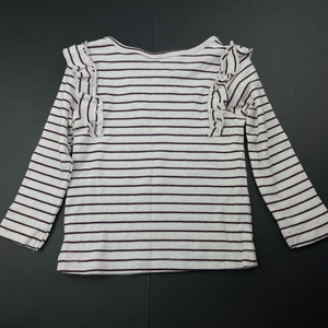 Girls Anko, striped stretchy long sleeve top, EUC, size 0,  