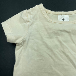 unisex Target, cream stretchy t-shirt / top, EUC, size 000,  