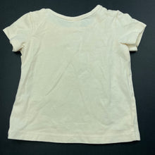 Load image into Gallery viewer, unisex Target, cream stretchy t-shirt / top, EUC, size 000,  