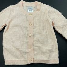 Load image into Gallery viewer, Girls Target, pink knitted cotton cardigan, EUC, size 000,  