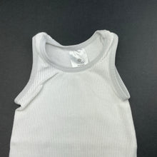 Load image into Gallery viewer, unisex Target, white ribbed cotton singlet top, GUC, size 0000,  