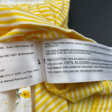 Load image into Gallery viewer, Girls Carters, yellow floral cotton romper, EUC, size 0,  