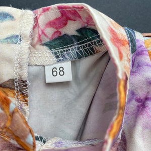 Girls SHEIN, lightweight colourful floral long sleeve dress, EUC, size 00, L: 36cm