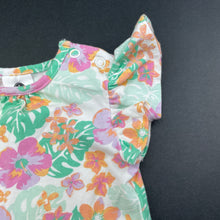 Load image into Gallery viewer, Girls Dymples, stretchy floral romper, EUC, size 000,  