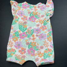 Load image into Gallery viewer, Girls Dymples, stretchy floral romper, EUC, size 000,  