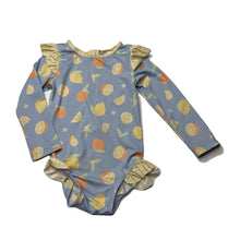 Load image into Gallery viewer, Girls Dymples, long sleeve swim one-piece, FUC, size 1,  
