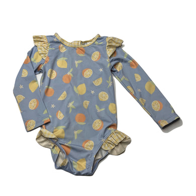 Girls Dymples, long sleeve swim one-piece, FUC, size 1,  