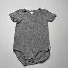 Load image into Gallery viewer, unisex Bonds, grey stretchy bodysuit / romper, GUC, size 1,  