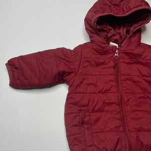 unisex Anko, red hooded jacket / coat, GUC, size 0,  