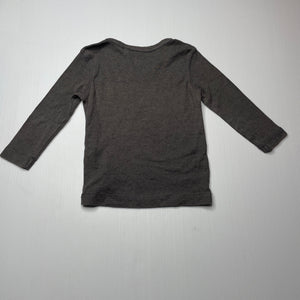 Boys Cotton On, grey long sleeve t-shirt / top, FUC, size 1,  