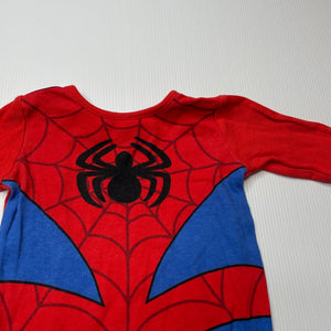 Boys Marvel, Spiderman cotton romper, GUC, size 0000,  