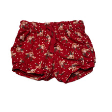 Load image into Gallery viewer, Girls Baby Berry, red cotton Christmas shorts, elasticated, GUC, size 0,  