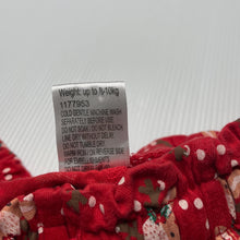 Load image into Gallery viewer, Girls Baby Berry, red cotton Christmas shorts, elasticated, GUC, size 0,  