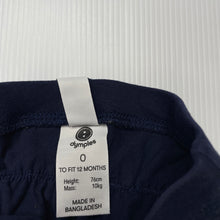 Load image into Gallery viewer, Girls Dymples, navy stretchy ruffle leggings / bottoms, EUC, size 0,  