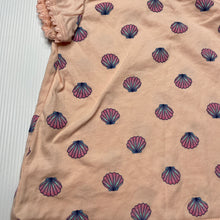 Load image into Gallery viewer, Girls Target, pink cotton t-shirt / top, seashells, EUC, size 0,  