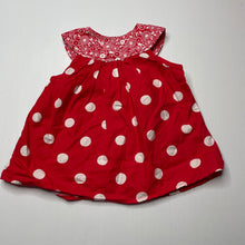 Load image into Gallery viewer, Girls H&amp;T, red &amp; white spot lightweight cotton top, EUC, size 2,  