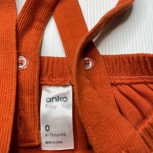 Girls Anko, soft feel stretchy suspender skirt, elasticated, L: 23cm, GUC, size 0,  
