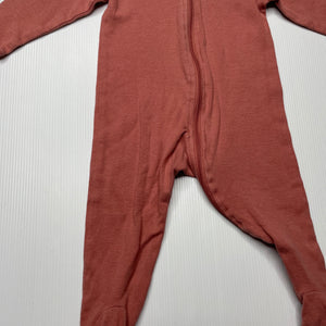 unisex Anko, soft organic cotton zip coverall / romper, FUC, size 000,  