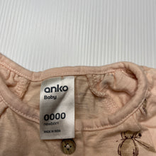 Load image into Gallery viewer, Girls Anko, pink organic cotton romper, cockatoos, GUC, size 0000,  