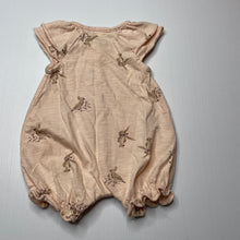 Load image into Gallery viewer, Girls Anko, pink organic cotton romper, cockatoos, GUC, size 0000,  