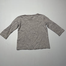Load image into Gallery viewer, unisex Tiny Little Wonders, grey cotton long sleeve top, GUC, size 0,  