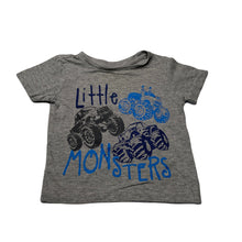 Load image into Gallery viewer, Boys Mango, grey marle t-shirt / top, monster trucks, FUC, size 0,  