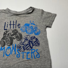 Load image into Gallery viewer, Boys Mango, grey marle t-shirt / top, monster trucks, FUC, size 0,  
