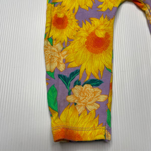 Girls Bonds, colourful floral leggings, elasticated, EUC, size 0,  