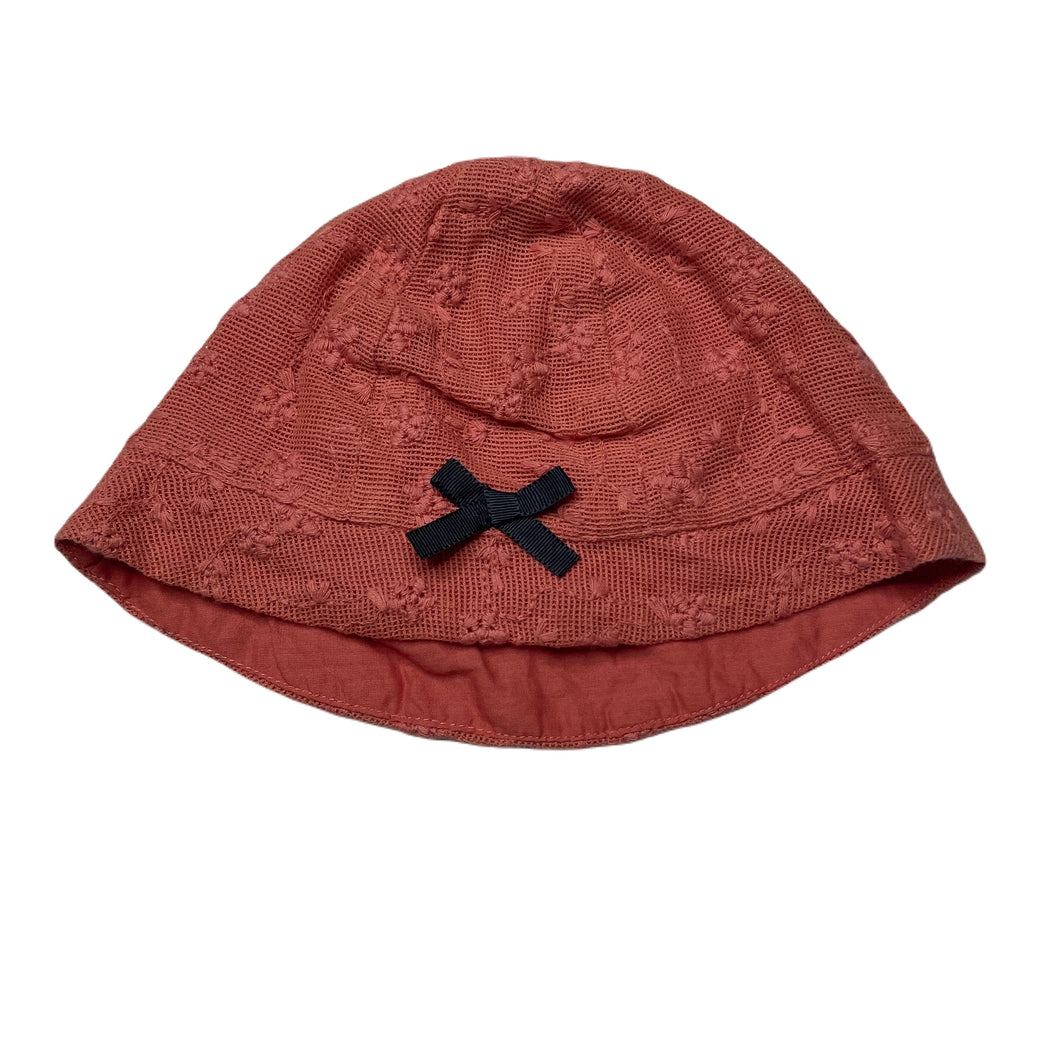 Girls M&S, cotton lined floral lace hat / beanie, EUC, size 0,  