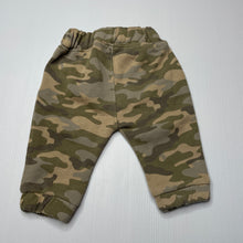 Load image into Gallery viewer, Boys Wee Babes, fleece lined camo print track pants, elasticated, FUC, size 000,  