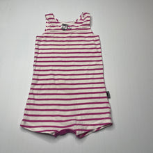 Load image into Gallery viewer, Girls Bonds, pink stripe stretchy chesty singletsuit romper, GUC, size 0,  